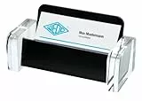 Wedo 0604401 Visitenkartenhalter Acryl glasklar schwarz Exclusiv
