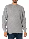 GANT Herren Reg Shield C-neck Sweatshirt, Grey Melange, L EU