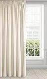 Eurofirany RIA Blickdicht Samtvorhang mit Kräuselband -1 STK. Einfarbig Thermogardine, Verdunklungsgardine, Wohnzimmer, Schlafzimmer, Lounge, 290 g/m2, 140x270 cm, Hellbeige