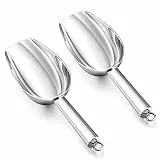 Herogo Mehlschaufel, Edelstahl Eisschaufel 2er-Set, kleine Abwiegeschaufel für Mehl Futter Kaffee Lebensmittel Süßigkeiten, Abfüllschaufel für Küche, Bar, Hochzeit, Buffet, Party, Spülmaschinenfest
