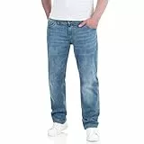 Timezone EduardoTZ Eduardo Slim Fit Jeanshose - Blue Denim Wash Bequeme Herrenjeans (DE/NL/SE/PL, Bundweite & Schrittlänge, 34, 30, Blue Denim wash)