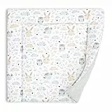 Wickelauflage Wickelunterlage aus Baumwolle 75x72 cm - Weich und waschbar Wickelunterlage für Babys Wickelmatte aus Stoff für Wickeltisch Wickelkommode oder Waschmaschine 75 x 72 Oeko-Tex Eulen