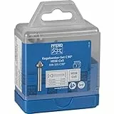 PFERD TOOLS HSS-E Co5 Kegel-/Entgratsenker-Set, 3-tlg. | 90°, Ø 6,3-16,5 mm, DIN 335 C | 25202155 - zum Versenken von 90°-Schrauben