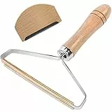 Tragbarer Fusselentferner, Fusselrasierer, Wollkamm, Fusselkamm Holz, Portable Lint Remover für Wolle Kaschmir, Fusseln Tierhaaren und Weitere Stoffe