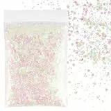 BOOMTOP 50g Glitzer zum Basteln Glitzerpulver Pailletten Reflektierend Bunt Glitter Pulver Glitzer Basteln Kerzen Schminke Glitzerpuder für Nägel Gesicht Makeup Kartenbasteln Handwerk Nagelkunst