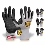 G4P Multi Flex Touch - Arbeitshandschuhe mit Touchscreen-Funktion, 3 Paar, Nitril-Mikroschaum Handschuhe für Montage & Präzisionsarbeit, Gr. L (Gr. 9), Farbe: Grau/Schwarz