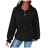 Damen Hoodie Kapuzenpullover Langarm Sweatshirt Winter Pullover Hochkragen Sweatjacke Kapuzen Pullis rodason Zip up Hoodie