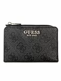 GUESS Laurel Ii Kartenetui mit umlaufendem Reißverschluss für Damen, Kohle-Logo, Einheitsgröße