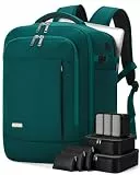 Lekespring Reiserucksack für Ryanair Handgepäck 40x30x20, Rucksack Handgepäck Flugzeug mit 6 Packwürfeln, leichter Flugrucksack für Kurztrips, Business & Arbeit, Pfauenblau