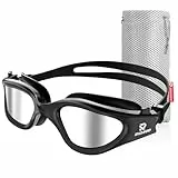 RIOROO Schwimmbrille, Erwachsene Polarisierte Schwimmbrille Geeignet für Frauen und Männer/Leckfrei/Klar Weitwinkel/UV Beständig/Anti Nebel Bequemes Teenager Schwimmen