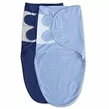 Soarwg Kids Pucksack Baby 0–3 Monate Baby Schlafsäcke für Neugeborenen Kleinkinder Oeko-tex100 Swaddle Decke Pucktuch Babyschlafsack Wickeltuch für Säuglinge Unisex 2er Pack (Dunkelblau)