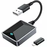 Volam Carplay Android Auto Wireless Adapter, 2 in 1 A-pple Carplay Wireless Adapter, Plug-und-Play, 5,8 GHz, Geringe Latenzzeit, Kompatibel mit Autos ab 2016+, IOS 10+, Android 11+