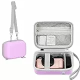 Leayjeen 4K Digitalkamera-Tasche, für saiyuanxing/VAHOIALD/GUEVWES/AUREAPIX/HOOPWNE/G7X Mark III Schutzhülle mit Netztasche für Akku, Eva Hartschalenkoffer (nur Tasche) Lila