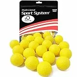 LOVMEAD 18er Pack PU Golfbälle Indoor Outdoor Training, Soft Golf Übungsbälle Golf Trainingsbälle für Damen Herren Kinder Driving Range Schaukel Praxis (Gelb)