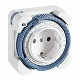 Theben 0260030 Timer 26 - analoge Zeitschaltuhr, Steckdosen Schaltuhr, Zeitprogrammstecker, weiß, bis zu 400 W LED Schaltleistung