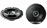 Pioneer TS-G1710F 17 cm Doppelmembranlautsprecher Set mit 2 Lautsprechern (je 280 W max., 40 W Sinus), kraftvoller Klang, hoher Wirkungsgrad, 49.7 mm Einbautiefe, 144 mm Einbauausschnitt, mit Gitter