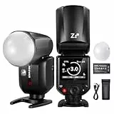 NEEWER Z2-C 2,4G TTL Blitzgerät mit rundem Kopf, kompatibel mit Canon Kameras & Godox, 76Ws 1/8000s HSS, Diffusor, 2 Einstelllampen, TTL/M Toggle Key, 3000mAh, 600 Vollleistungsblitze