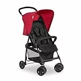 hauck Buggy Sport, Red - Federleichter Reisebuggy 5,9 kg - mit Liegefunktion für Kinder ab Geburt bis 15 kg - Klein Zusammenklappbar, Großer Einkaufskorb bis 3 kg