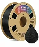 OVERTURE Filament PLA 1.75mm Aufgerüstet, 3D Drucker PLA Filament 1kg Spule (2.2 LBS), Maßgenauigkeit +/- 0.02mm (Schwarz)