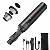 Chuboor 16000Pa Mini Staubsauger,Handstaubsauger Akku,Handstaubsauger Auto Mini Staubsauger 6 in 1 Multifunktion 25 Min Aufladbar mit Luftgebläse/Inflator/Pumpe für Zuhause Auto Outdoor
