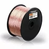 MANAX® 100m Zwillingslitze 2x 0,75mm² transparent Kabel 2-adrig (100m 0,75mm² - 1 Spule, transparent)