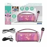 Lexibook, Disney Stitch, Leuchtender kabelloser Lautsprecher Angel mit Mikrofon, Stereo-Sound, Karaoke-Funktion, USB- und SD-Karten-Anschluss, Wiederaufladbarer Akku, Tragegriff, Rosa, BTP585D1Z