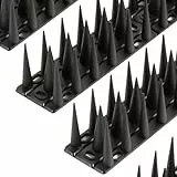 OFFO Taubenabwehr Spikes, Taubenschreck für Balkon, Vogelabwehr SpikesTauben Abschreckung Vogel oder Tiere Weg zu halten, Zaun Spikes der Vogelabwehr deckt 1,9m, schwarz