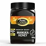 Pure Gold Manuka-Honig 525+ 500 g, Honig aus Neuseeland, im Kunststoffbehälter, MBO-zertifiziert und nach MPI-Standards