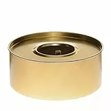 Hussala Basic Flammschale [4 h Brennzeit / 12 Stück], windgeschützte Wachs-Kerze in Aluminium-Dose