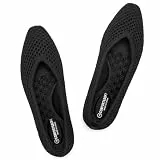 Frank Mully Flache Damen-Schuhe, quadratischer Zehenbereich, gestrickt, Netzstoff, mit Fußgewölbeunterstützung, waschbar, Ballettschuhe für die Arbeit, Schwarz, 39 EU