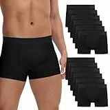 FALARY Boxershorts Herren Unterhosen Männer Retroshorts Ohne Etikett UnterwäSche Boxer Baumwolle Sportunterhosen für Herren 12er Pack Gr.M,Farbe Schwarz