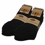 sockenkauf24 6 Paar Norweger Socken mit Wolle Damen & Herren Wintersocken Schwarz Grau Anthrazit 10500 (Schwarz 43-46)