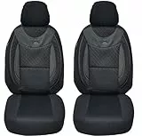 BREMER SITZBEZÜGE Maß Auto Schonbezüge kompatibel mit Ford Tourneo Transit Connect 2FL Fahrer & Beifahrer Set ab 2018 / Auto Sitzbezüge Schonbezug Set Autositzbezüge 2er Pack in Schwarz (G102)