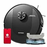 Ultenic D10 Saugroboter mit Wischfunktion 3 in 1, 5000Pa Staubsauger Roboter mit LiDAR Navigation, 50 dB Saugroboter, Roboterstaubsauger mit APP Steuerung, Ideal für Tierhaare, Teppiche, Hartböden