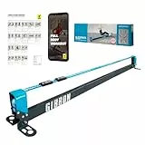 Gibbon Slacklines Slackrack Fitness Edition, grau/blau, Aufbaulängen: 2 oder 3 Meter, mit 2 Handgriffen, Stretchband und Übungsposter, Höhe: 30 cm, Breite: 2 Inch 5 cm