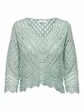 JdY Damen Jdynew Sun 3/4 Cropped KNT Noos Strickpullover, Jadeite, S EU