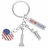 Amosfun Usa SchlüSselanhäNger Freiheitsstatue Aus Legierung Patriotischer SchlüSselfinder FüR AutoschlüSsel Und BüRo Leichtes Dekoratives Accessoire 4 Zoll