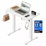 WOLTU Höhenverstellbarer Schreibtisch Elektrisch mit Memory-Funktion & Kollisionsschutz, 80kg Tragkraft, Leise, Computertisch für Homeoffice Arbeitszimmer, 80 x 48 cm, Weiß