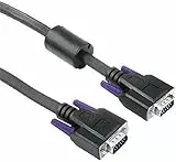 Hama VGA-Monitor-Kabel 15-pol.-HDD-St. - 15-pol.-HDD-St., 3-reihig, 5m, Schwarz