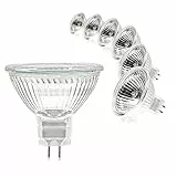 Simusi MR16 Halogen Leuchtmittel, Halogen 12V 35W MR16, GU5.3 Halogen 35W Deckenglühbirnen 2 Pin dimmbar, Halogen Spot Glühbirnen, Halogen Reflektor 2700K Warmweiß, 6er Pack