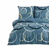 Buymax Bettwäsche 135x200 cm 4-teilig – Bettwäsche Set Renforcé 100% Baumwolle, 2 x Bettbezug 135x200 cm und 2 x Kissenbezüge 80x80 cm, Oeko-TEX, Reißverschluss, weich und atmungsaktiv