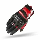 SHIMA X-BREEZE 2 RED, Sommer Herren Mesh Kurze Motorradhandschuhe (Rot, L)