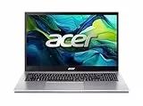 Acer Aspire Go 15 (AG15-42P-R8SZ) Laptop, 15,6' FHD IPS Display, AMD Ryzen 7 5825U, 16 GB RAM, 512 GB SSD, AMD Radeon Grafik, Windows 11, QWERTZ Tastatur, Silber