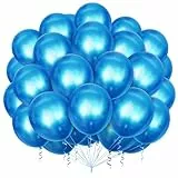 Luftballons Blau,100 Stück Geburtstag Blaue Luftballon,12 Zoll Blaue Latex Ballons,Blau Party Ballo für Blaues Thema Babyparty Hochzeit Geburtstag Junge Party Dek