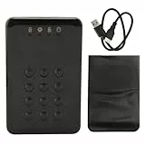 ciciglow Verschlüsseltes Festplattengehäuse, Tragbares Externes 2,5-Zoll-USB3.0-SATA-Festplattengehäuse, Passwortzugriff, Unterstützt Bis zu 3 TB Festplatten (Keine Festplatte)