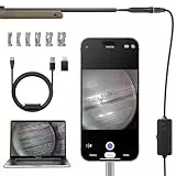 Teslong Gewehrendoskop, USB-C Endoskopkamera für Gewehr, Flexible Laufkamera Gewehr mit Licht & Spiegelset, Passt für Kaliber .20 & Größer, Waffen Kamera Kompatibel mit iPhone 15/16 & USB-C Android
