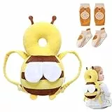 Bambebe Baby Kopfschutz Kissen Infant Sicherheit Pads Rückenprotektor Baby Sicherheit Rucksack Kleinkinder Kopfstützen-Rückenschutzkissen(Biene)