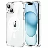 CACOE für iPhone 15 Hülle mit Kameraschutz, Kompatibel mit MagSafe, Stoßfest Kratzfest Magnetisch Rückseite Handyhülle für iPhone 15 Case Transluzente