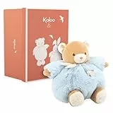 KALOO - Schmusetuch Blauer Bär 25cm - Ultraweiches und Flauschiges Plüschtier für Babys - Zärtlicher Begleiter ab der Geburt - Ideale Größe für kleine Hände - Geschenk zur Geburt - K214015