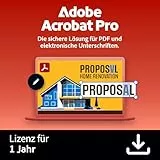 Adobe Acrobat Pro|1 Jahr| PC/Mac|Digital Download